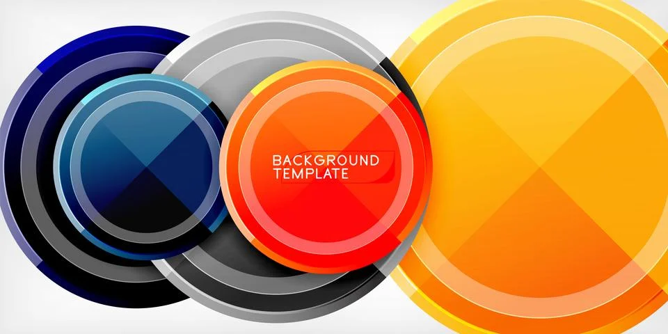 Minimal geometric abstract background. Circle triangle design Stock Illustration