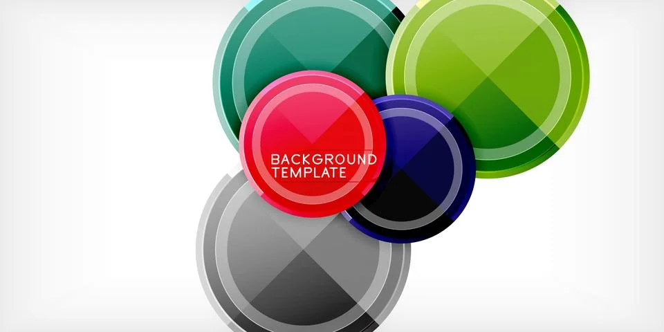 Minimal geometric abstract background. Circle triangle design Stock Illustration
