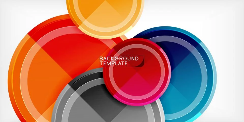 Minimal geometric abstract background. Circle triangle design Stock Illustration