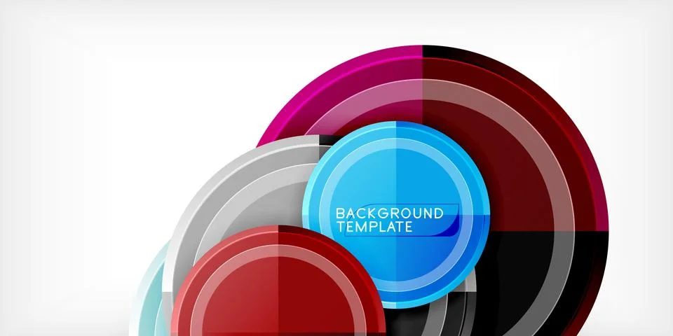 Minimal geometric abstract background. Circle triangle design Stock Illustration