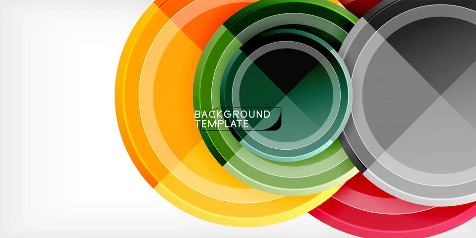 Minimal geometric abstract background. Circle triangle design Stock Illustration