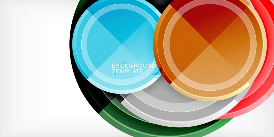 Minimal geometric abstract background. Circle triangle design Stock Illustration