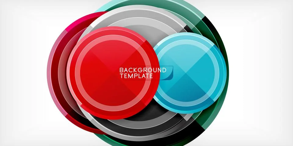 Minimal geometric abstract background. Circle triangle design Illustrazione stock