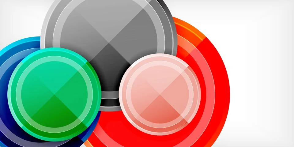 Minimal geometric abstract background. Circle triangle design Illustrazione stock