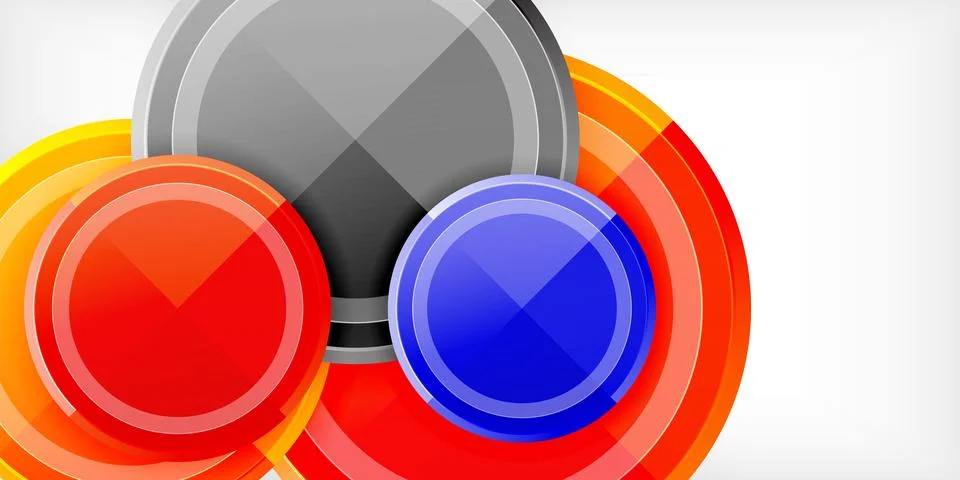 Minimal geometric abstract background. Circle triangle design Stock Illustration