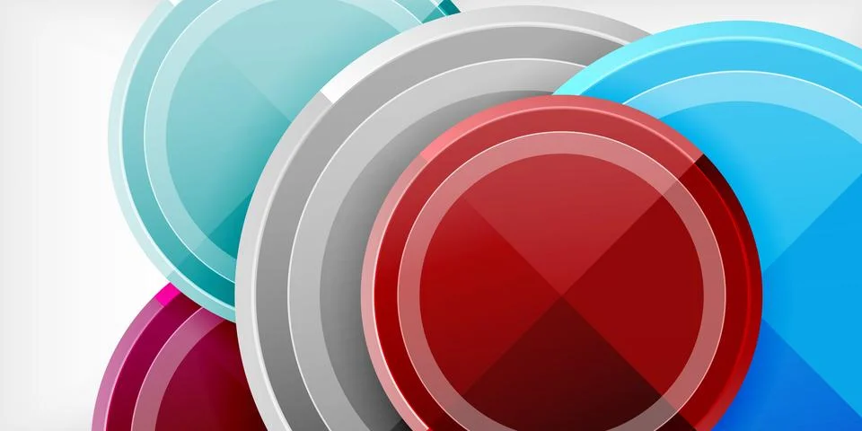 Minimal geometric abstract background. Circle triangle design Illustrazione stock