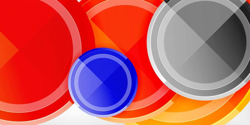 Minimal geometric abstract background. Circle triangle design Stock Illustration