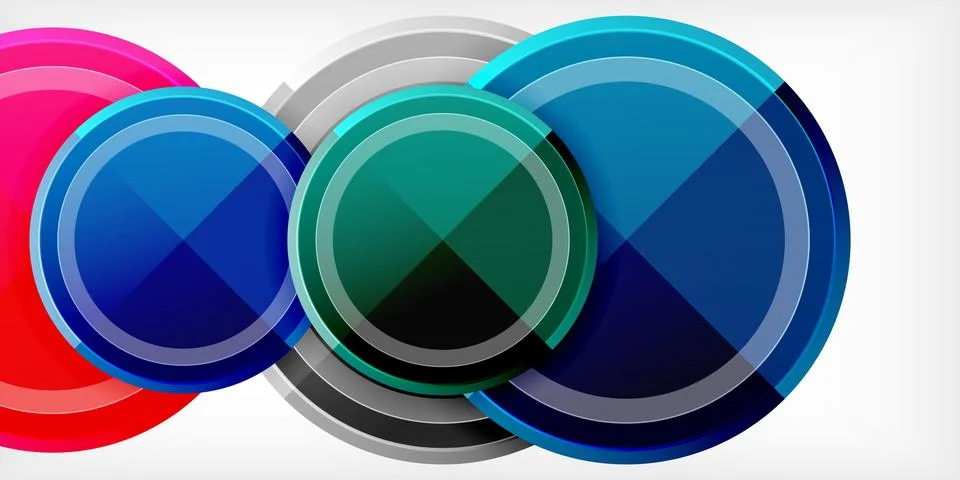 Minimal geometric abstract background. Circle triangle design Stock Illustration