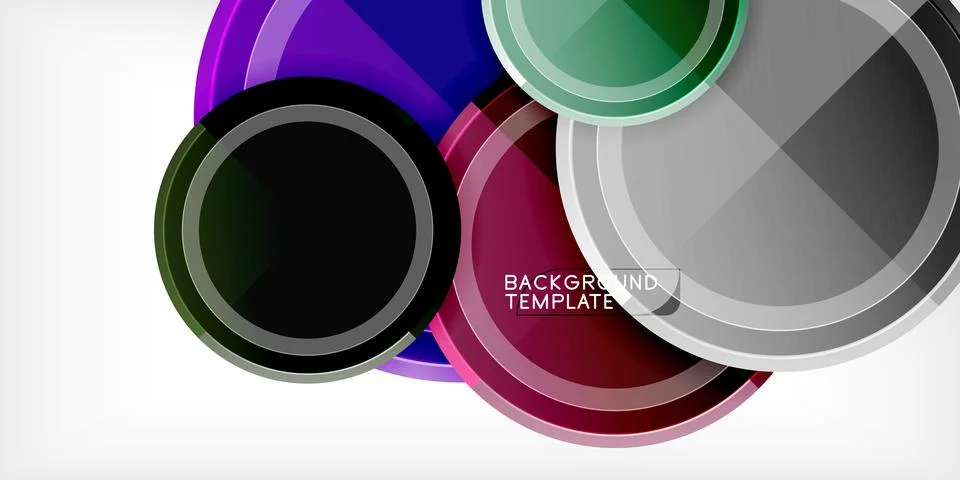 Minimal geometric abstract background. Circle triangle design Stock Illustration