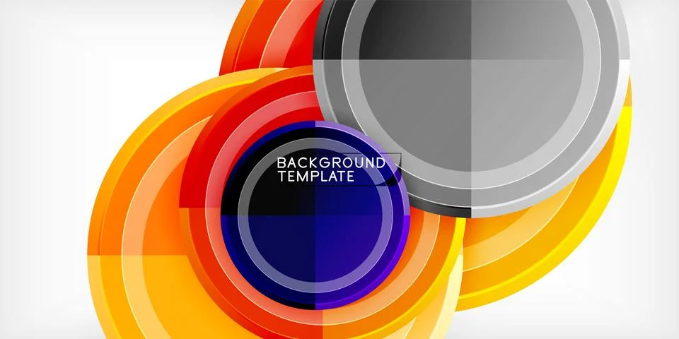 Minimal geometric abstract background. Circle triangle design Stock Illustration