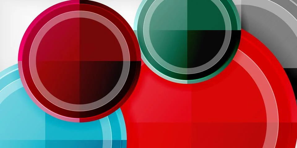 Minimal geometric abstract background. Circle triangle design Illustrazione stock