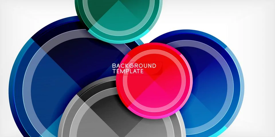 Minimal geometric abstract background. Circle triangle design Stock Illustration