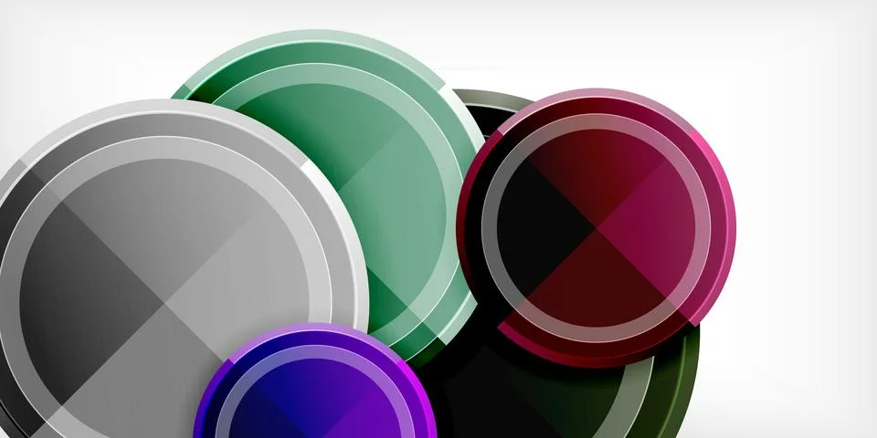 Minimal geometric abstract background. Circle triangle design Illustrazione stock