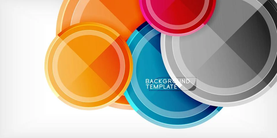 Minimal geometric abstract background. Circle triangle design Stock Illustration