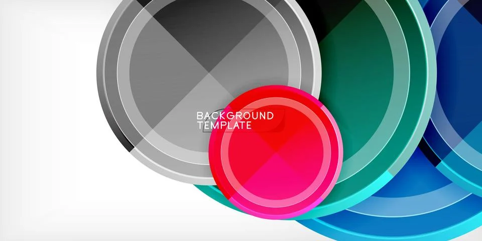 Minimal geometric abstract background. Circle triangle design Illustrazione stock