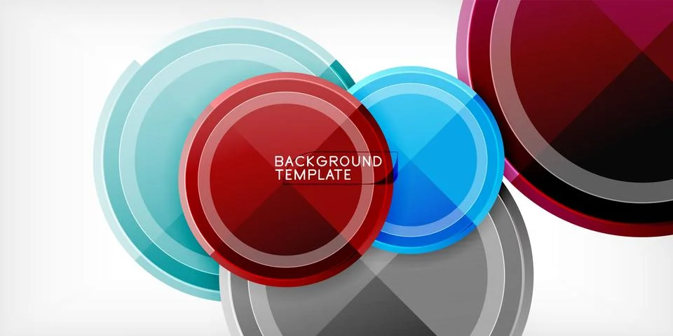 Minimal geometric abstract background. Circle triangle design Stock Illustration