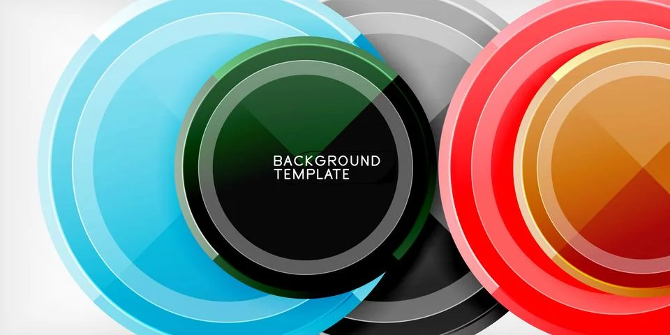 Minimal geometric abstract background. Circle triangle design Stock Illustration