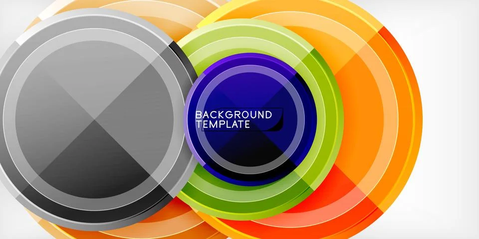 Minimal geometric abstract background. Circle triangle design Stock Illustration