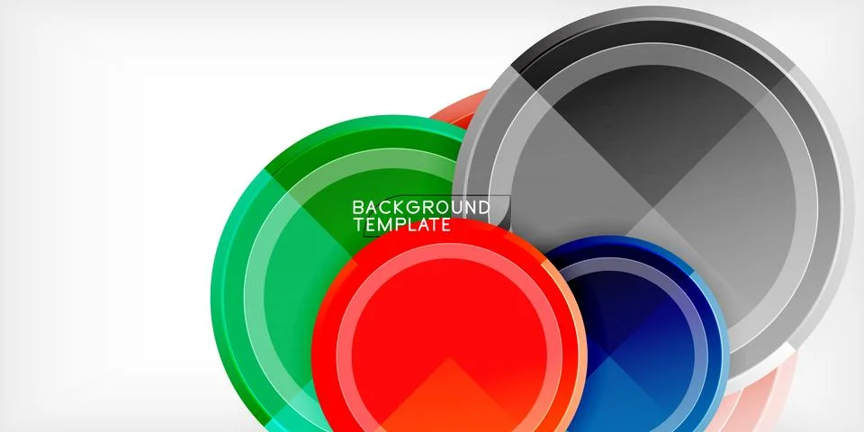 Minimal geometric abstract background. Circle triangle design Stock Illustration
