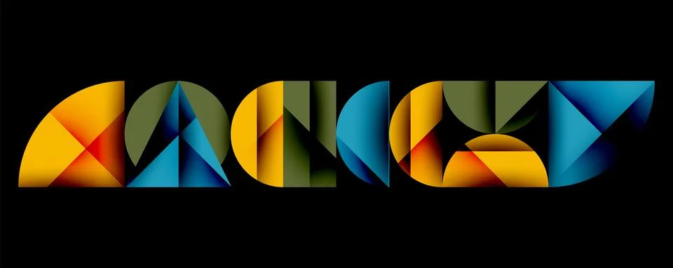 Minimal geometric abstract background. Circle square and triangle design Illustrazione stock