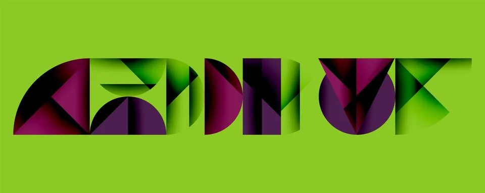Minimal geometric abstract background. Circle square and triangle design Illustrazione stock