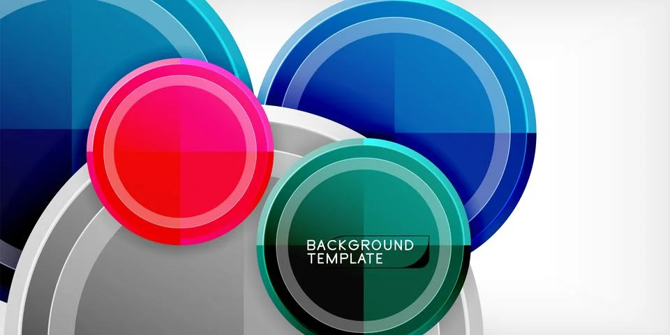 Minimal geometric abstract background. Circle triangle design Stock Illustration
