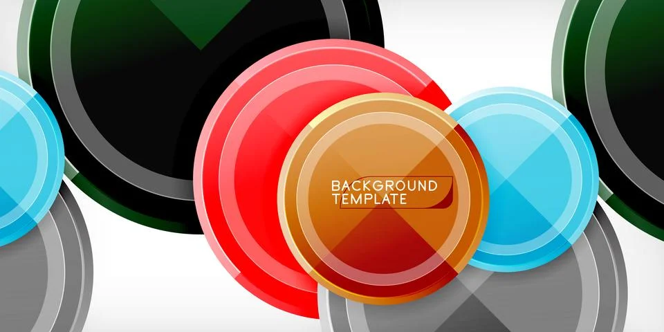 Minimal geometric abstract background. Circle triangle design Stock Illustration