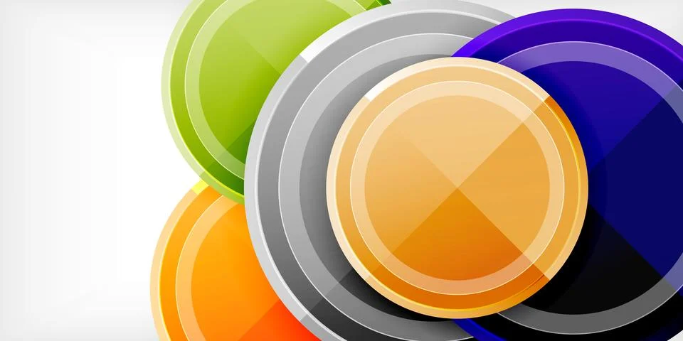 Minimal geometric abstract background. Circle triangle design Stock Illustration
