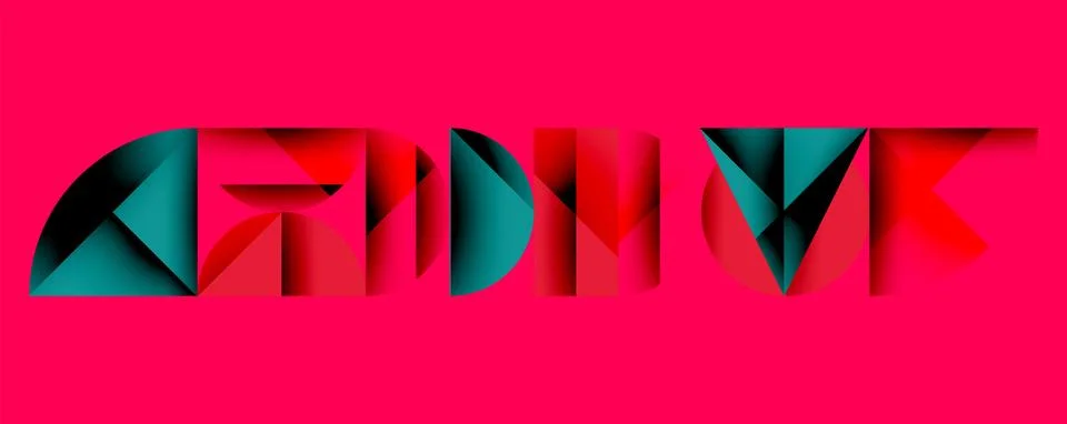 Minimal geometric abstract background. Circle square and triangle design Illustrazione stock