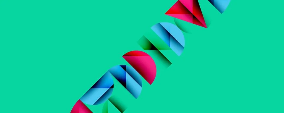 Minimal geometric abstract background. Circle square and triangle design Illustrazione stock