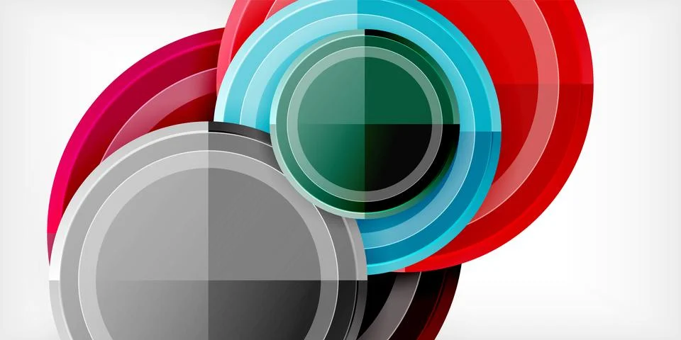 Minimal geometric abstract background. Circle triangle design Stock Illustration