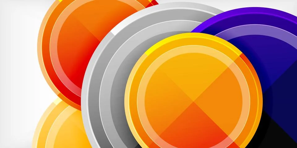 Minimal geometric abstract background. Circle triangle design Stock Illustration