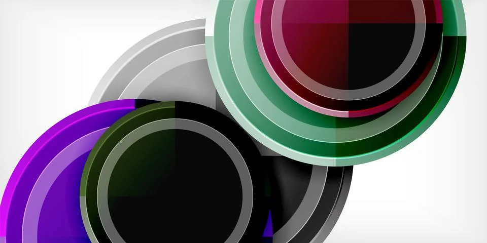 Minimal geometric abstract background. Circle triangle design Stock Illustration