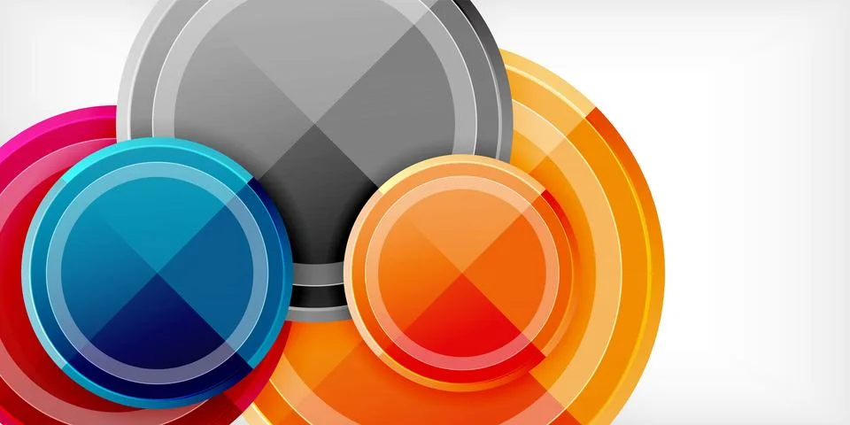 Minimal geometric abstract background. Circle triangle design Stock Illustration