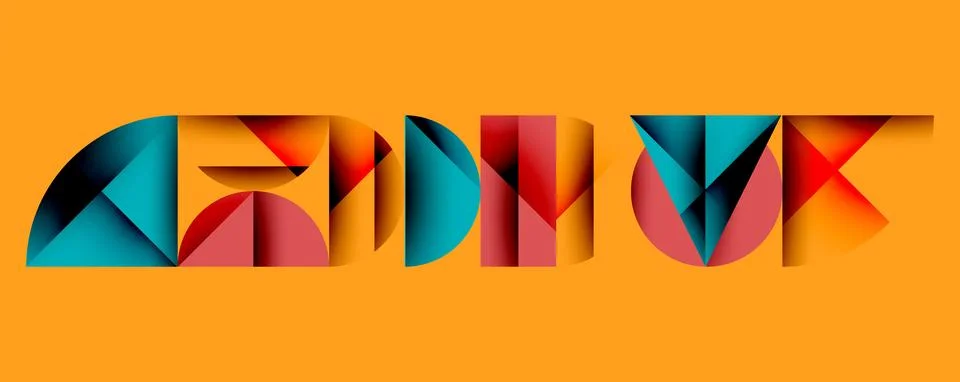 Minimal geometric abstract background. Circle square and triangle design 스톡 일러스트
