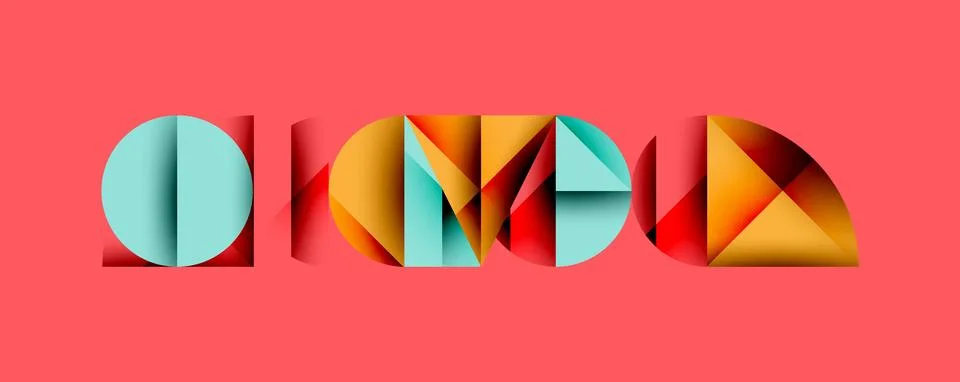 Minimal geometric abstract background. Circle square and triangle design Stockillustratie
