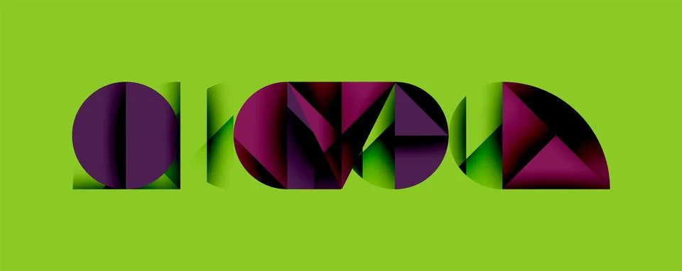 Minimal geometric abstract background. Circle square and triangle design Stockillustratie