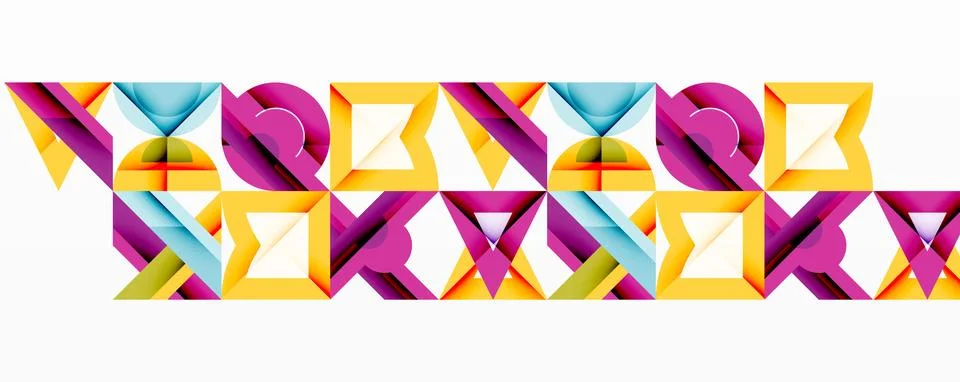 Minimal geometric abstract background. Circle square and triangle design 스톡 일러스트