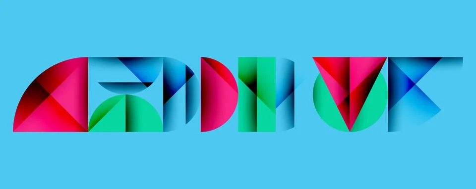 Minimal geometric abstract background. Circle square and triangle design Illustrazione stock