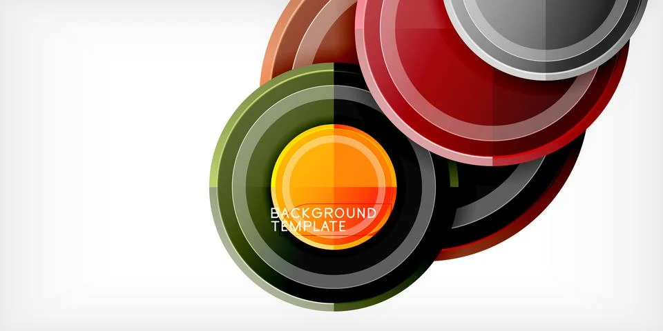 Minimal geometric abstract background. Circle triangle design Stock Illustration