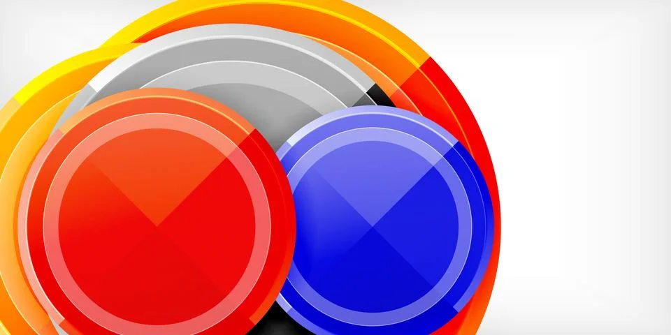 Minimal geometric abstract background. Circle triangle design Stock Illustration