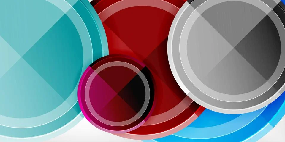 Minimal geometric abstract background. Circle triangle design Stock Illustration