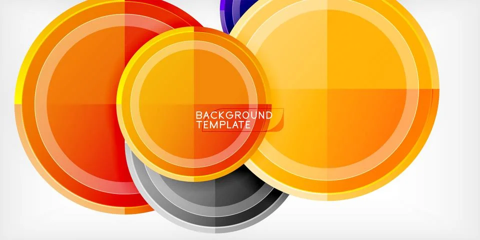 Minimal geometric abstract background. Circle triangle design Stock Illustration