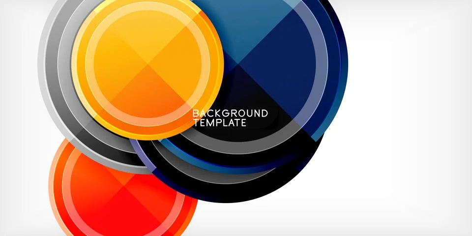 Minimal geometric abstract background. Circle triangle design Stock Illustration