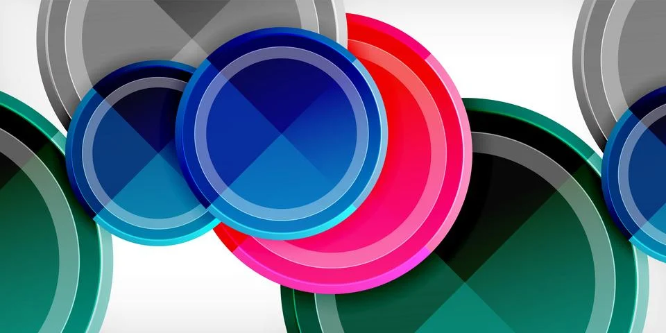 Minimal geometric abstract background. Circle triangle design Stock Illustration