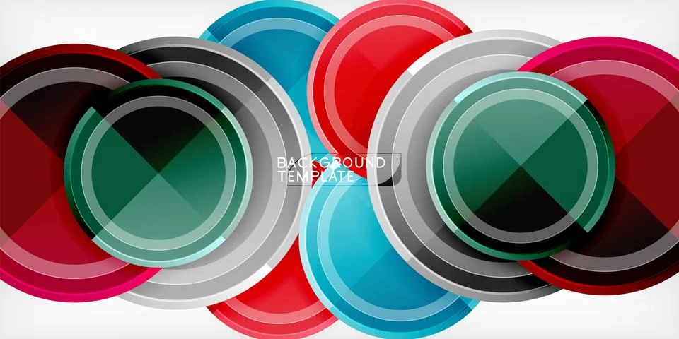 Minimal geometric abstract background. Circle triangle design Stock Illustration