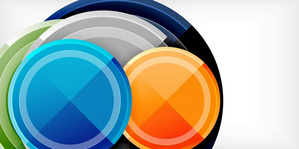 Minimal geometric abstract background. Circle triangle design Stock Illustration