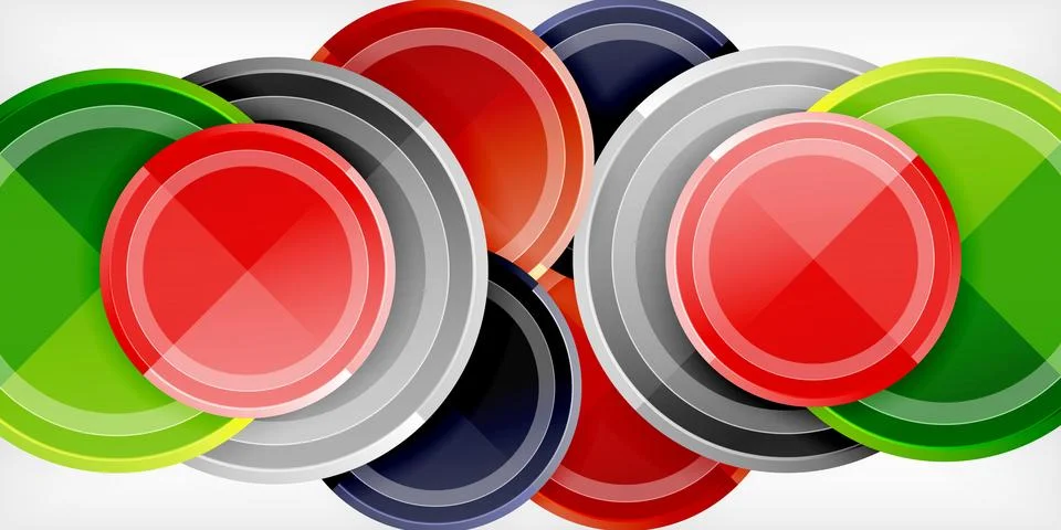 Minimal geometric abstract background. Circle triangle design Stock Illustration