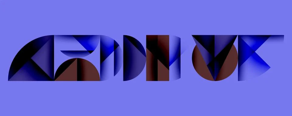 Minimal geometric abstract background. Circle square and triangle design Illustrazione stock