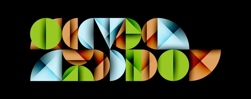 Minimal geometric abstract background. Circle square and triangle design 스톡 일러스트